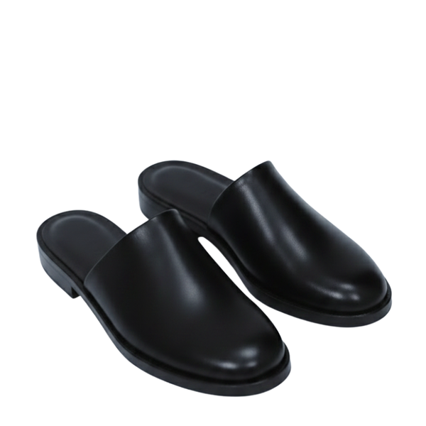 Ebon Luxe Italian Mule Silhouette