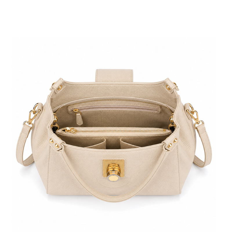 Elegant Crest Luxury Leather Handbag