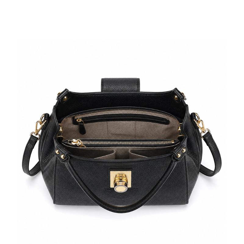 Elegant Crest Luxury Leather Handbag