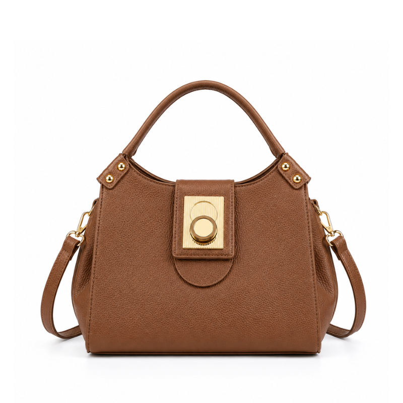 Elegant Crest Luxury Leather Handbag