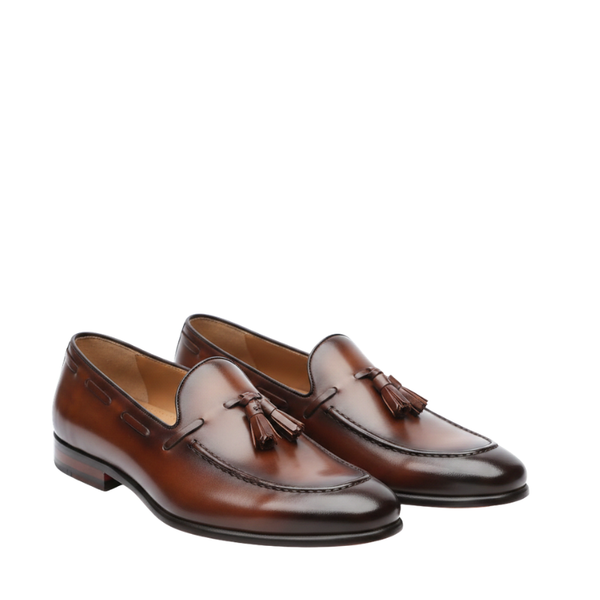 Elegant Tradition Leather Classic Tassel Loafers