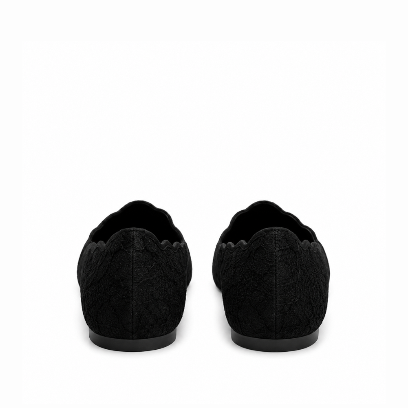 Eliana Lace Scallop Pointed Flats