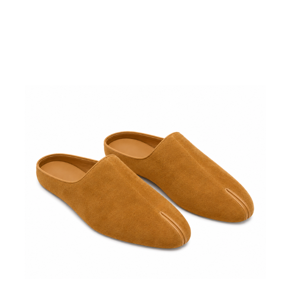 Elio Split Toe Suede Comfort Mule