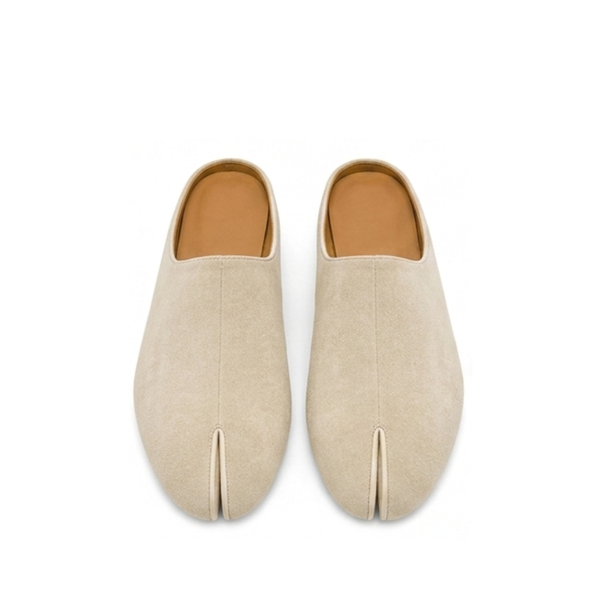 Elio Split Toe Suede Comfort Mule