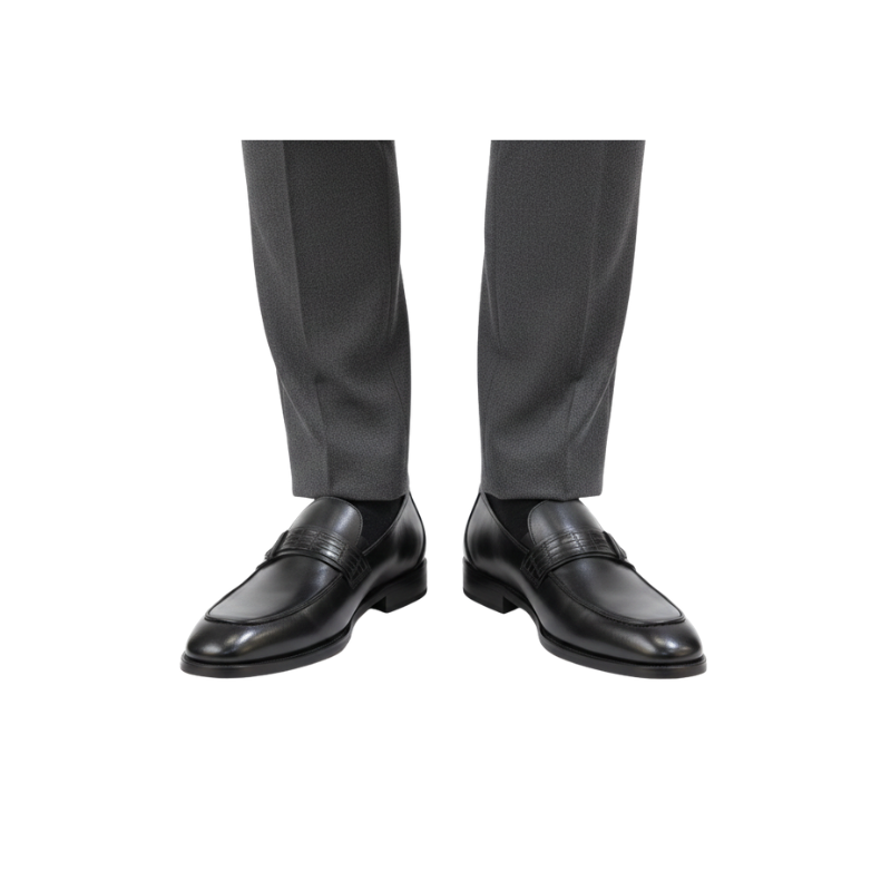 Elite Craft Elegant Strap Leather Loafers