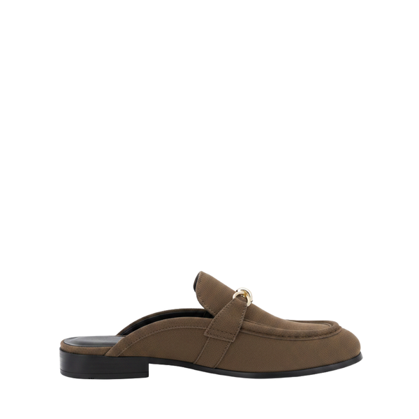 Elite Luxury Suede Horsebit Comfort Mule - Coffee Brown