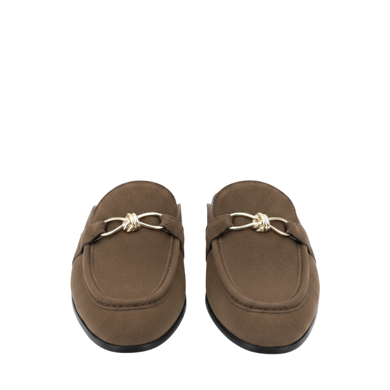 Elite Luxury Suede Horsebit Comfort Mule