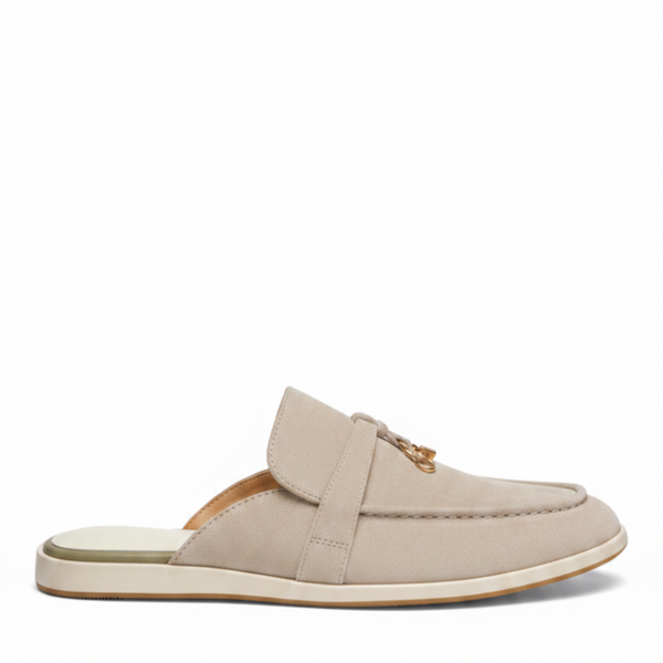 Elvaro Tassel Detail Comfort Daily Wear Mules - Beige