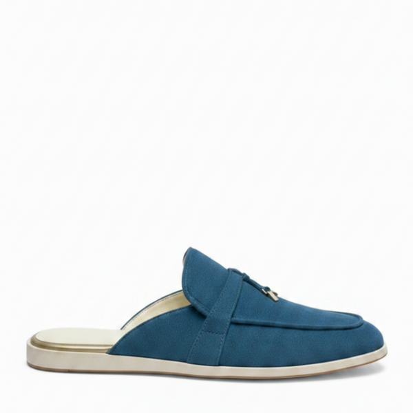 Elvaro Tassel Detail Comfort Daily Wear Mules - Blue