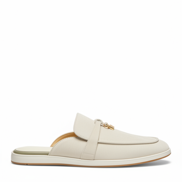 Elvaro Tassel Detail Comfort Daily Wear Mules - Off-white