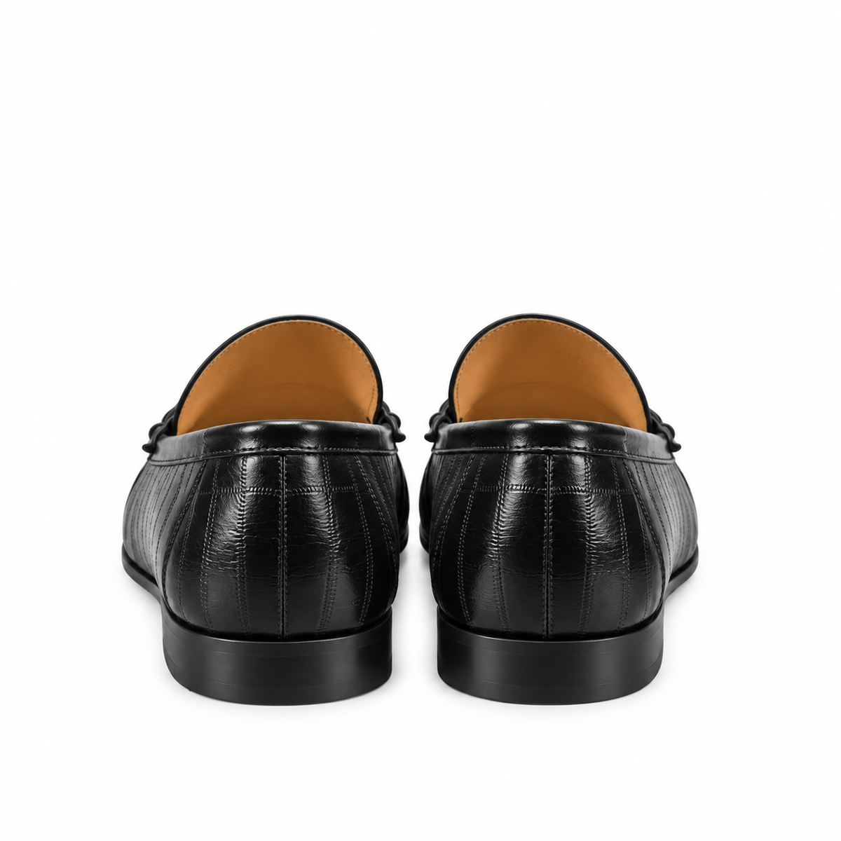 Elveron Textured Leather Penny Loafers