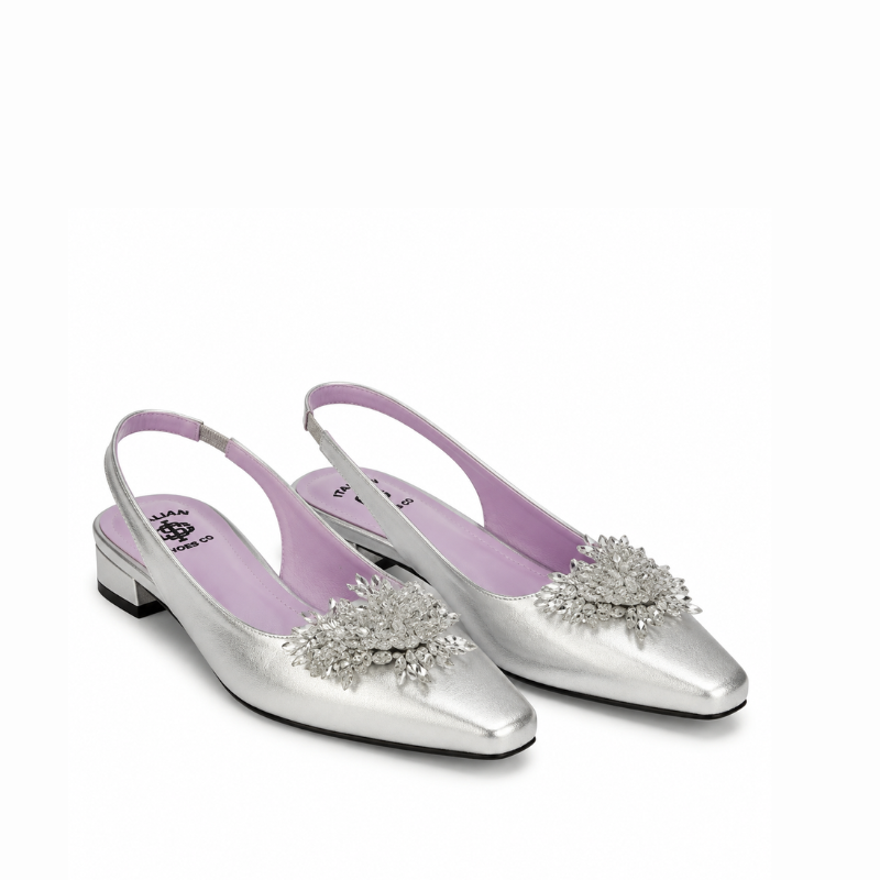 Embellished Slingback Ballerinas