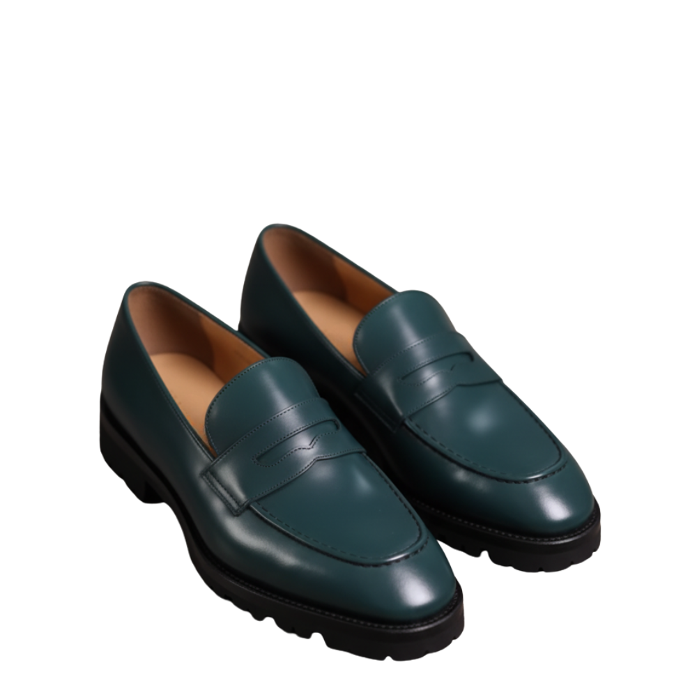 Emerald Classic Penny Strap Loafers