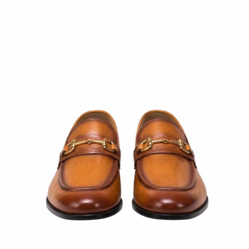 Emerald Luxe Leather Horsebit Loafers