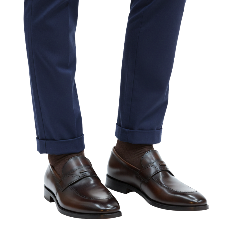 Engraved Heritage Leather Penny Loafers