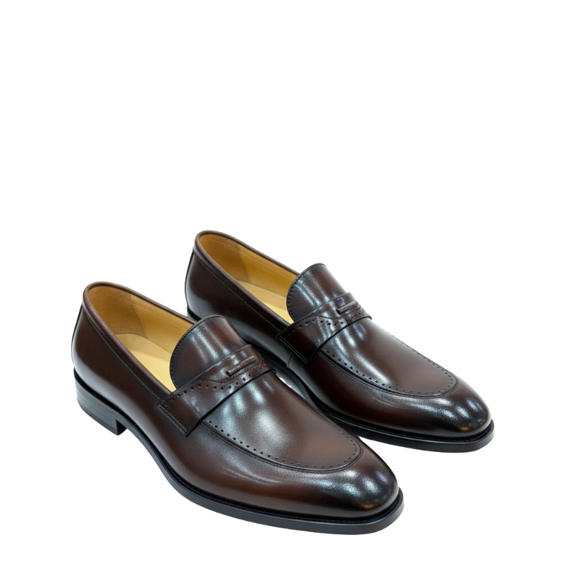 Engraved Heritage Leather Penny Loafers