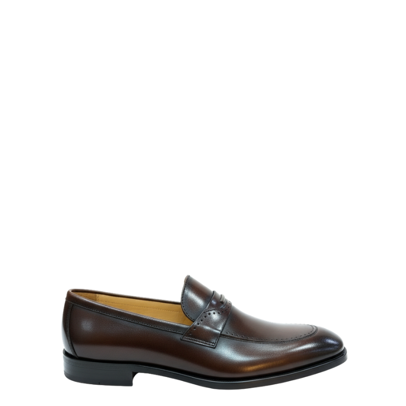 Engraved Heritage Leather Penny Loafers