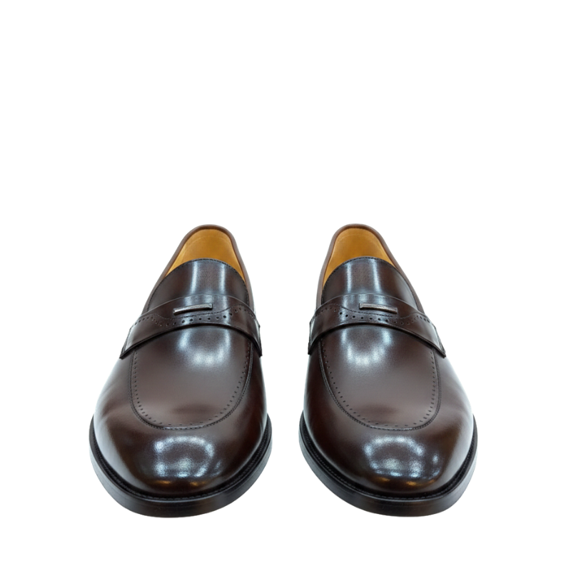 Engraved Heritage Leather Penny Loafers