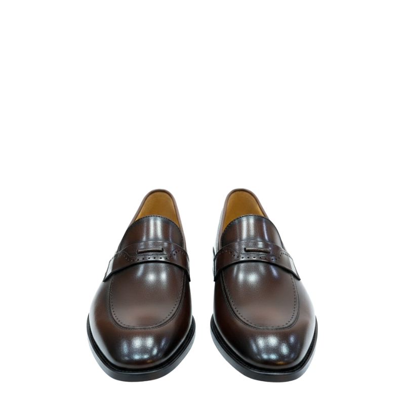 Engraved Heritage Leather Penny Loafers