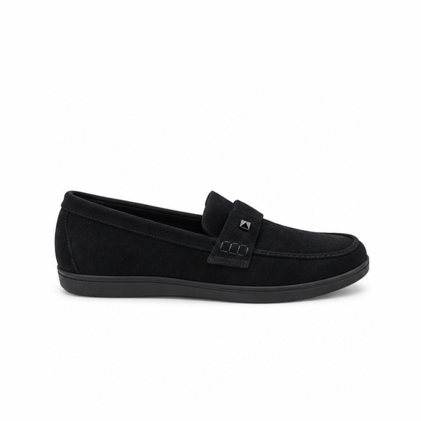 Enzo Velluto Suede Studded Loafers