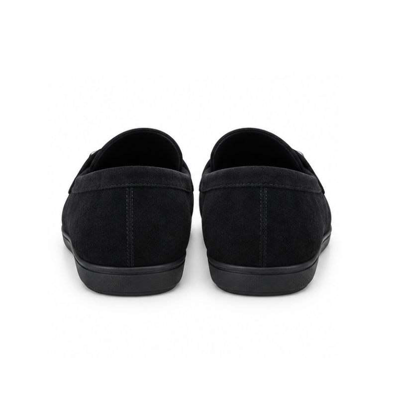 Enzo Velluto Suede Studded Loafers