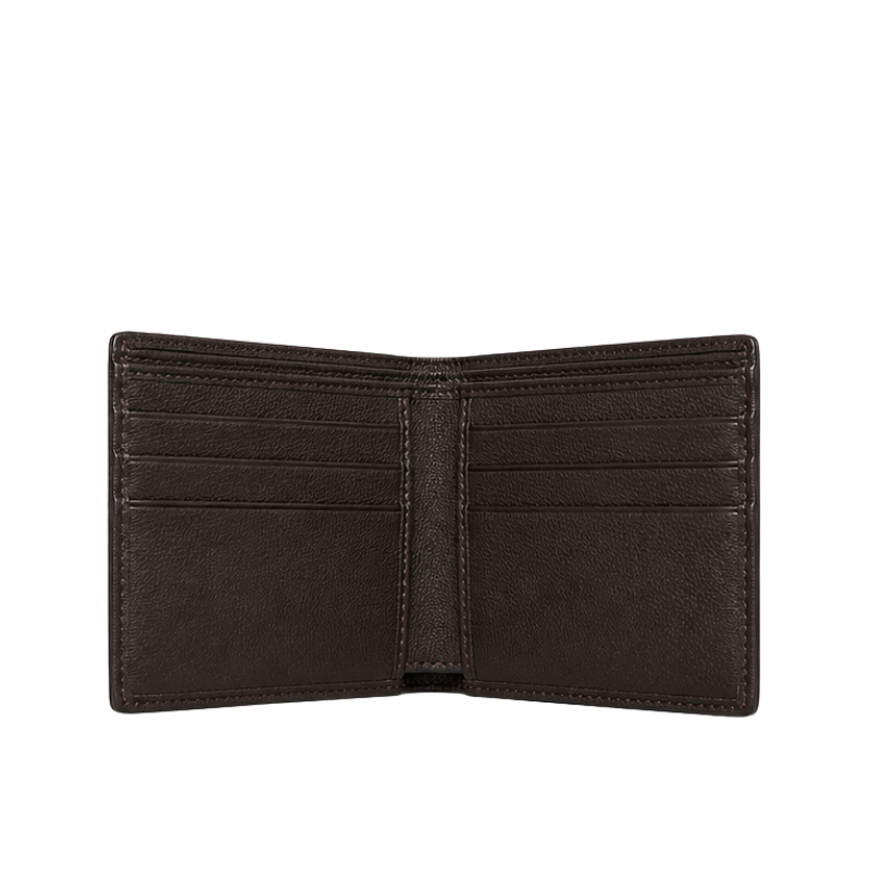 Espresso Classic Leather Bifold Wallet