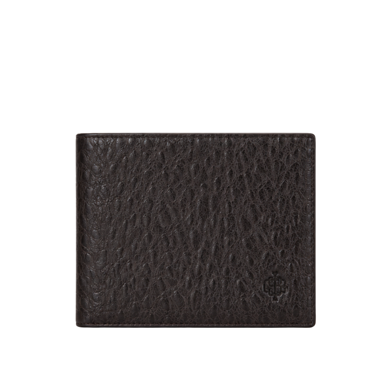 Espresso Heritage Textured Leather Wallet