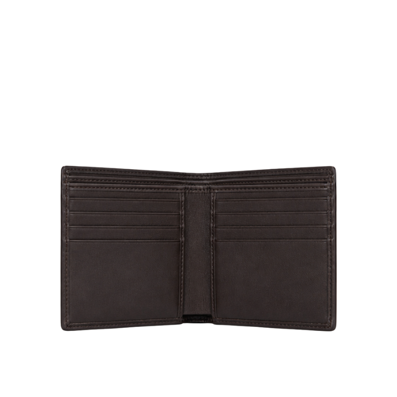 Espresso Heritage Textured Leather Wallet