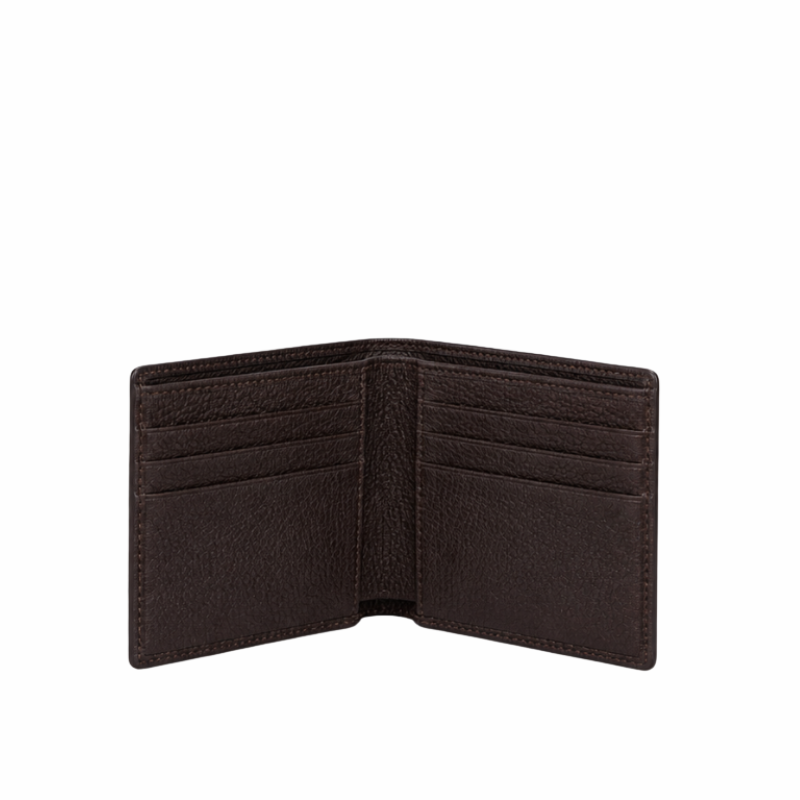 Espresso Rugged Grain Leather Wallet