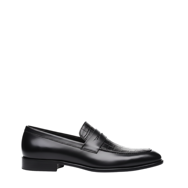 Eternal Dynasty Croco Leather Penny Loafers