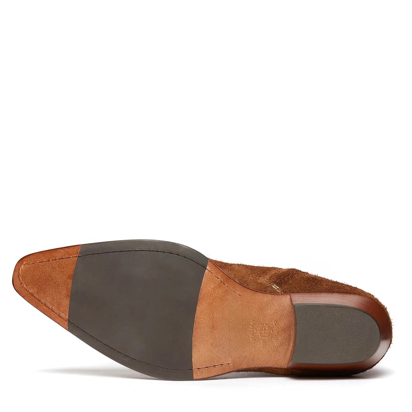 Side Zip Western Boot Nut Suede Leather