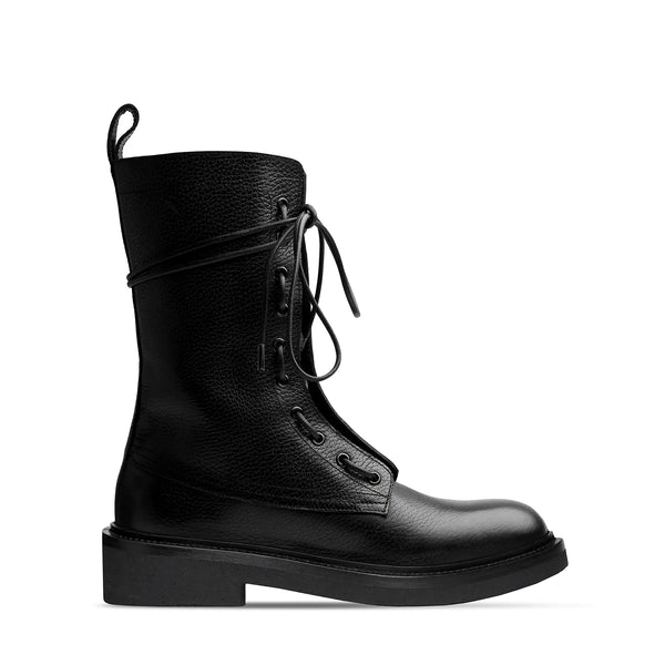Lorenzo Combat Boot Grained Leather