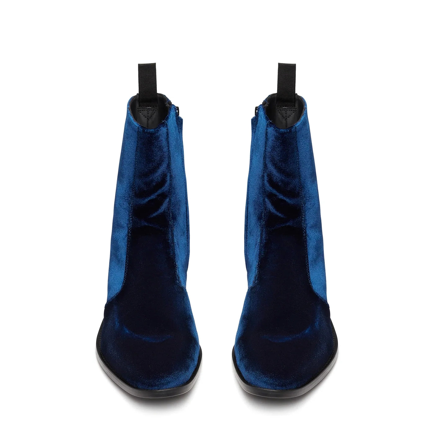 Side Zip Boot - Navy Blue Velvet