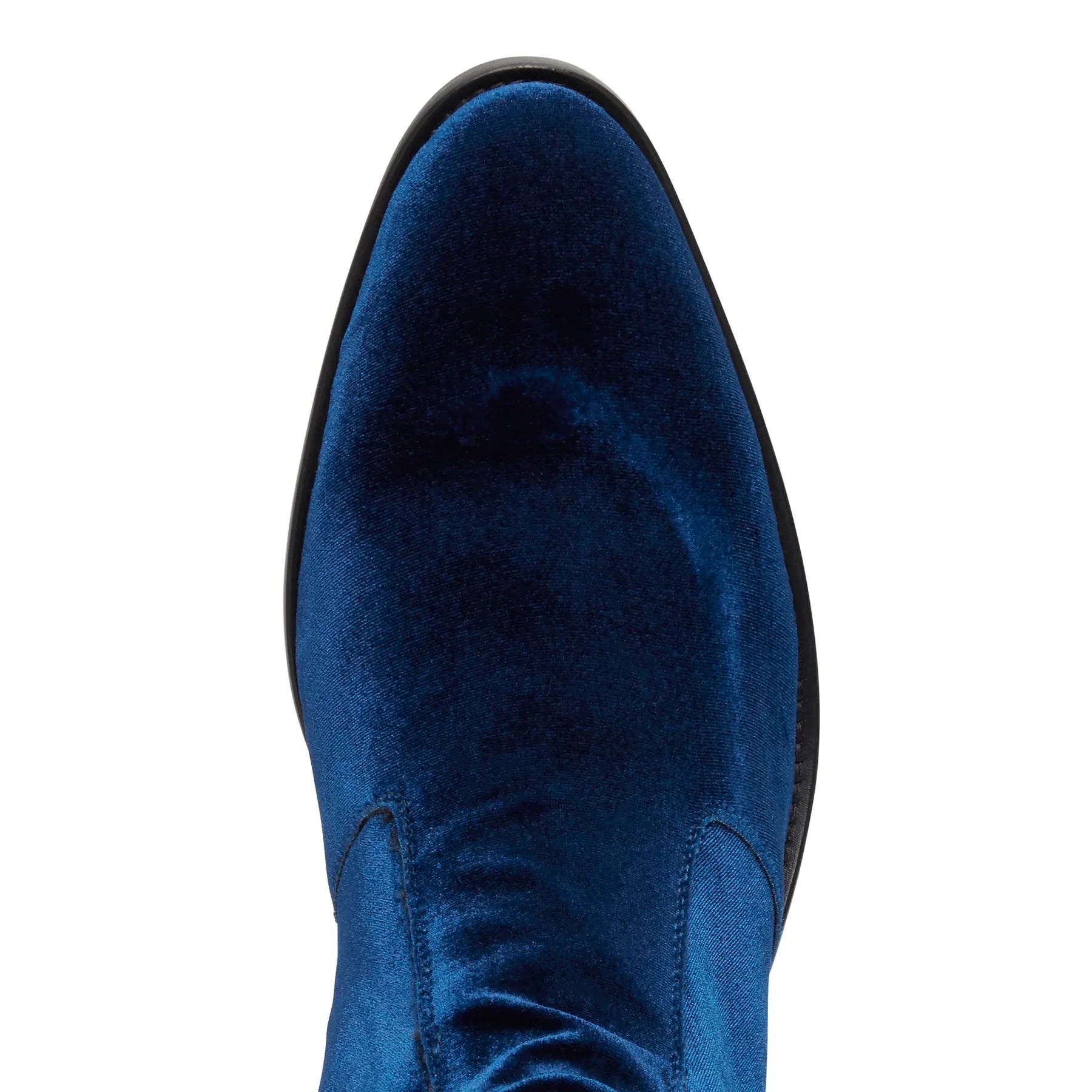 Side Zip Boot - Navy Blue Velvet