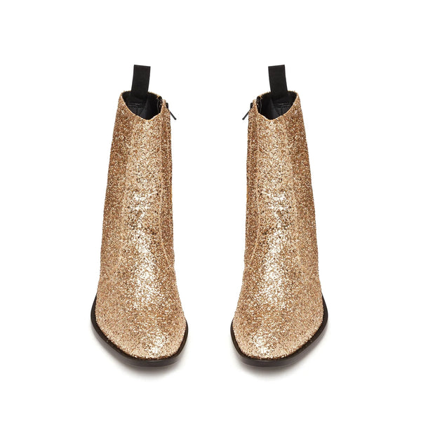 Side Zip Boot - Gold Sparkle
