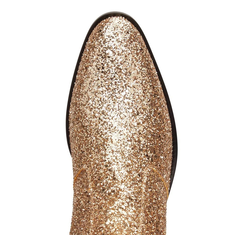 Side Zip Boot Gold Sparkle