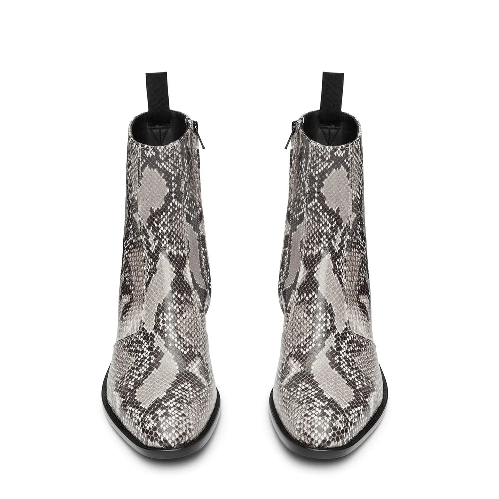 Side Zip Boot Snake Leather