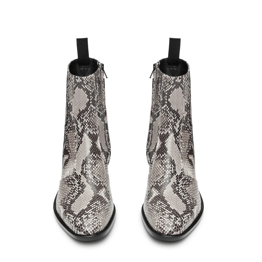 Side Zip Boot Snake Leather