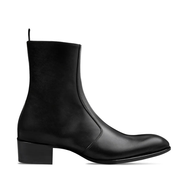 SleekCurve Side Zip Boot - Leather - Black