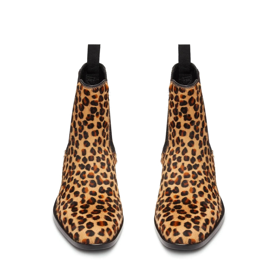 Chelsea Boot - Leopard Print Pony Hair
