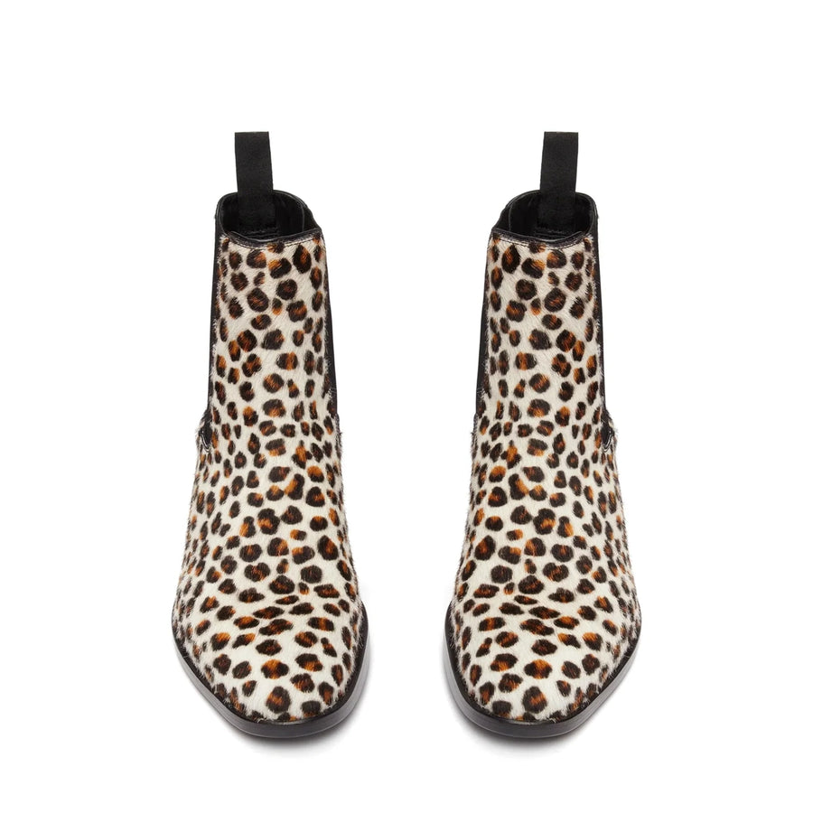 Chelsea Boot - Leopard Print Pony Hair