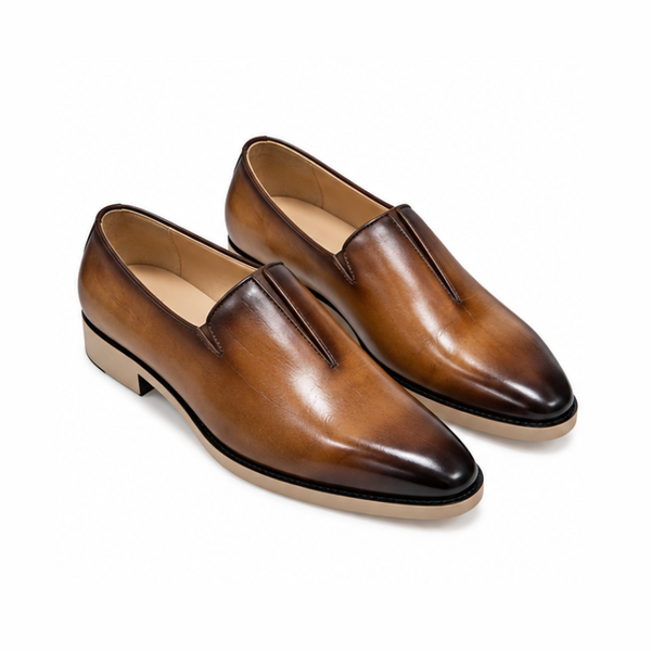Firenze Cognac Burnished Venetian Loafers