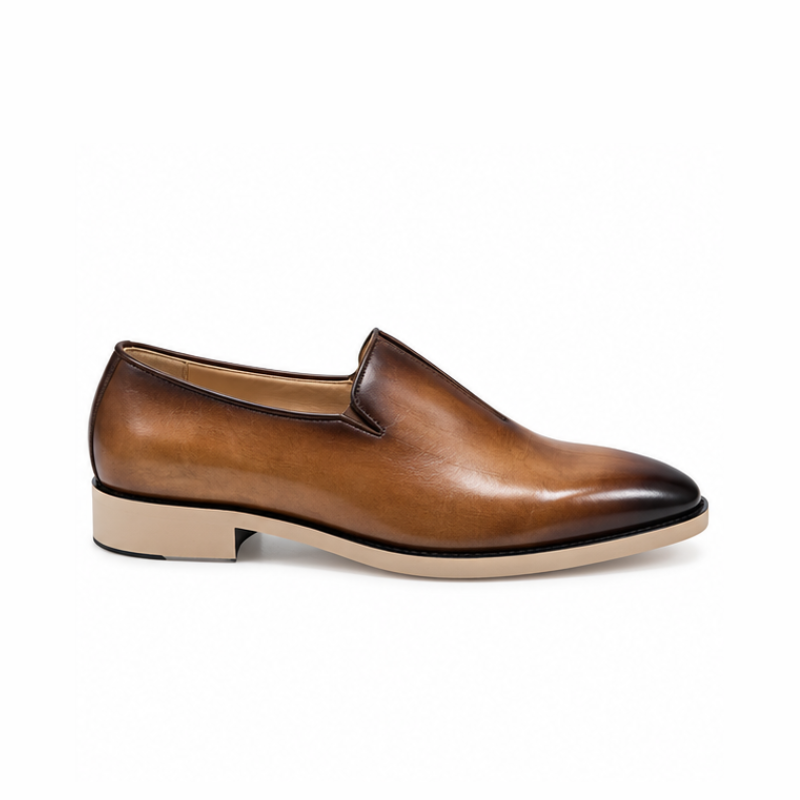 Firenze Cognac Burnished Venetian Loafers