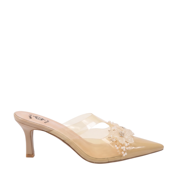 Floral Crystal Rhinestone Clear Stilettos Heel