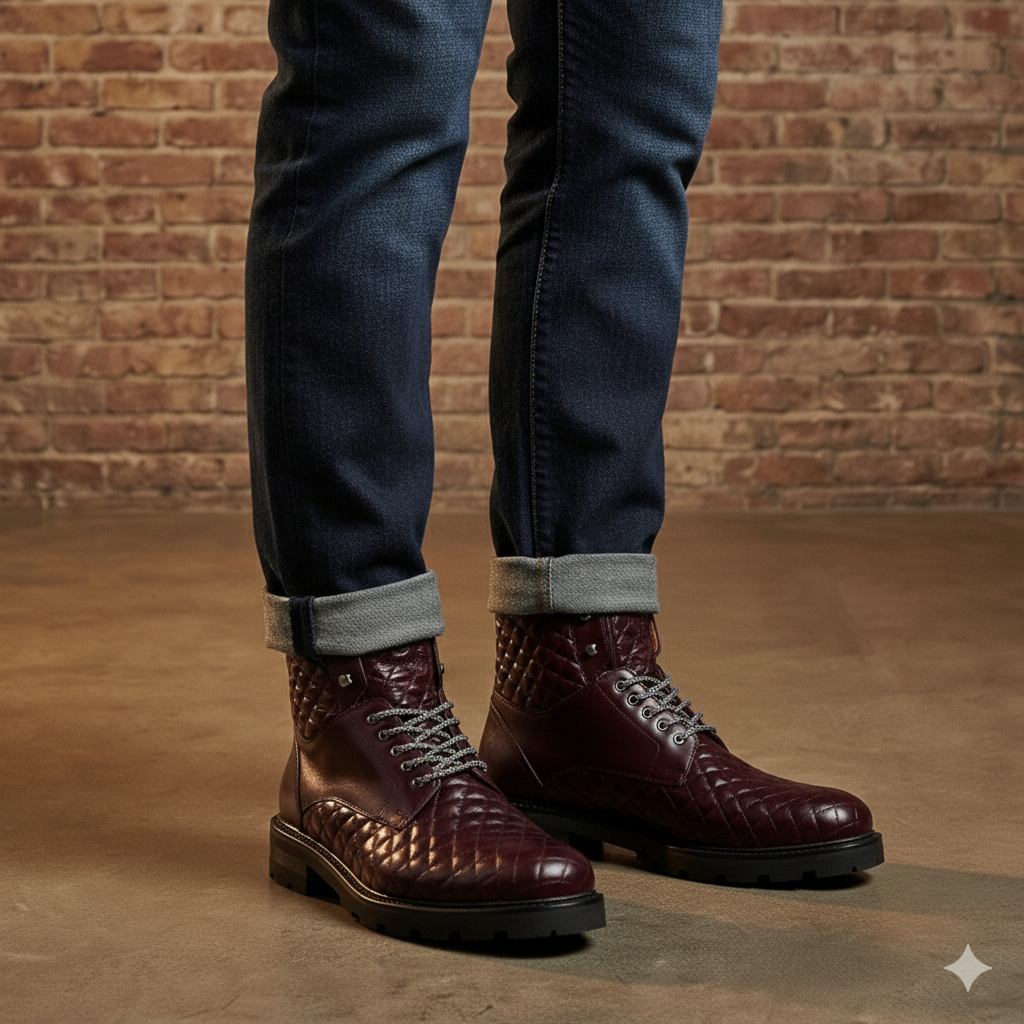 Aria Lace-up Leather Boot