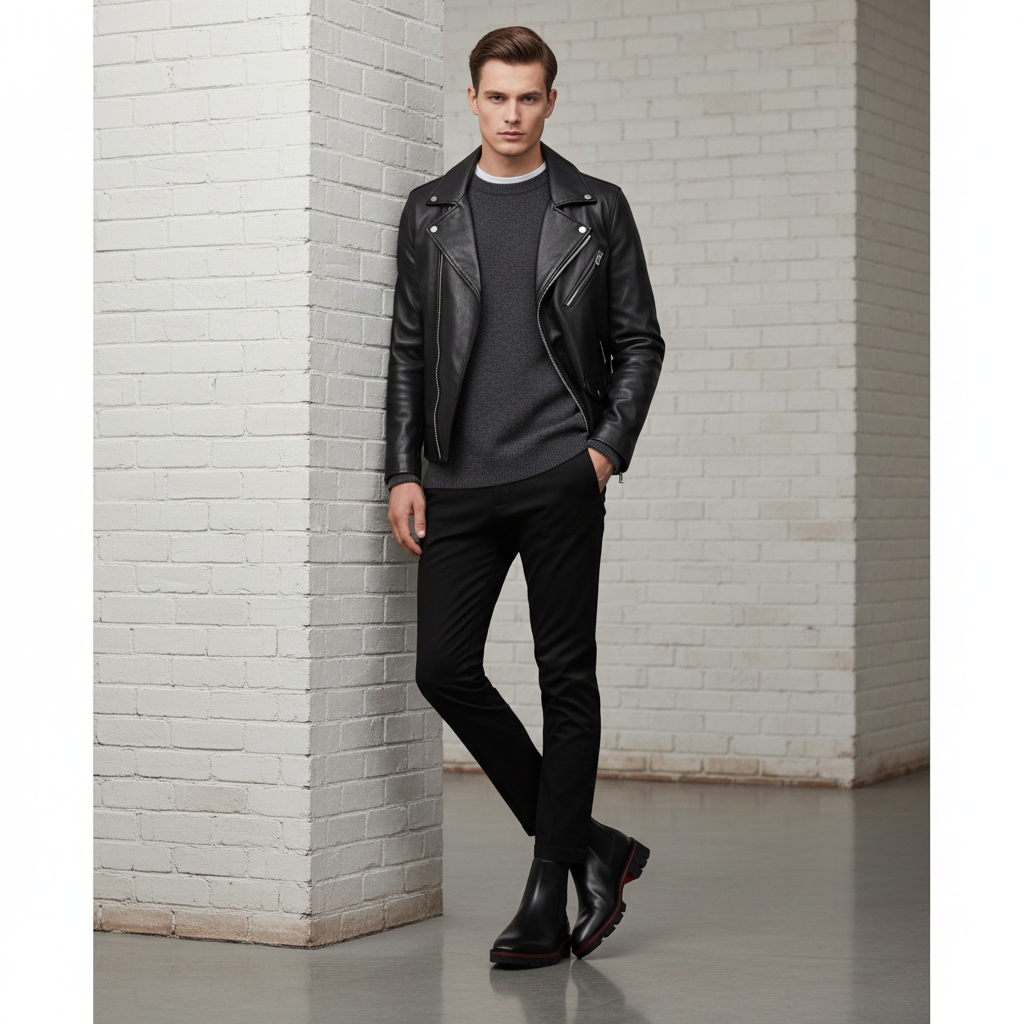 Chelsea Men's Leather Coal Boots