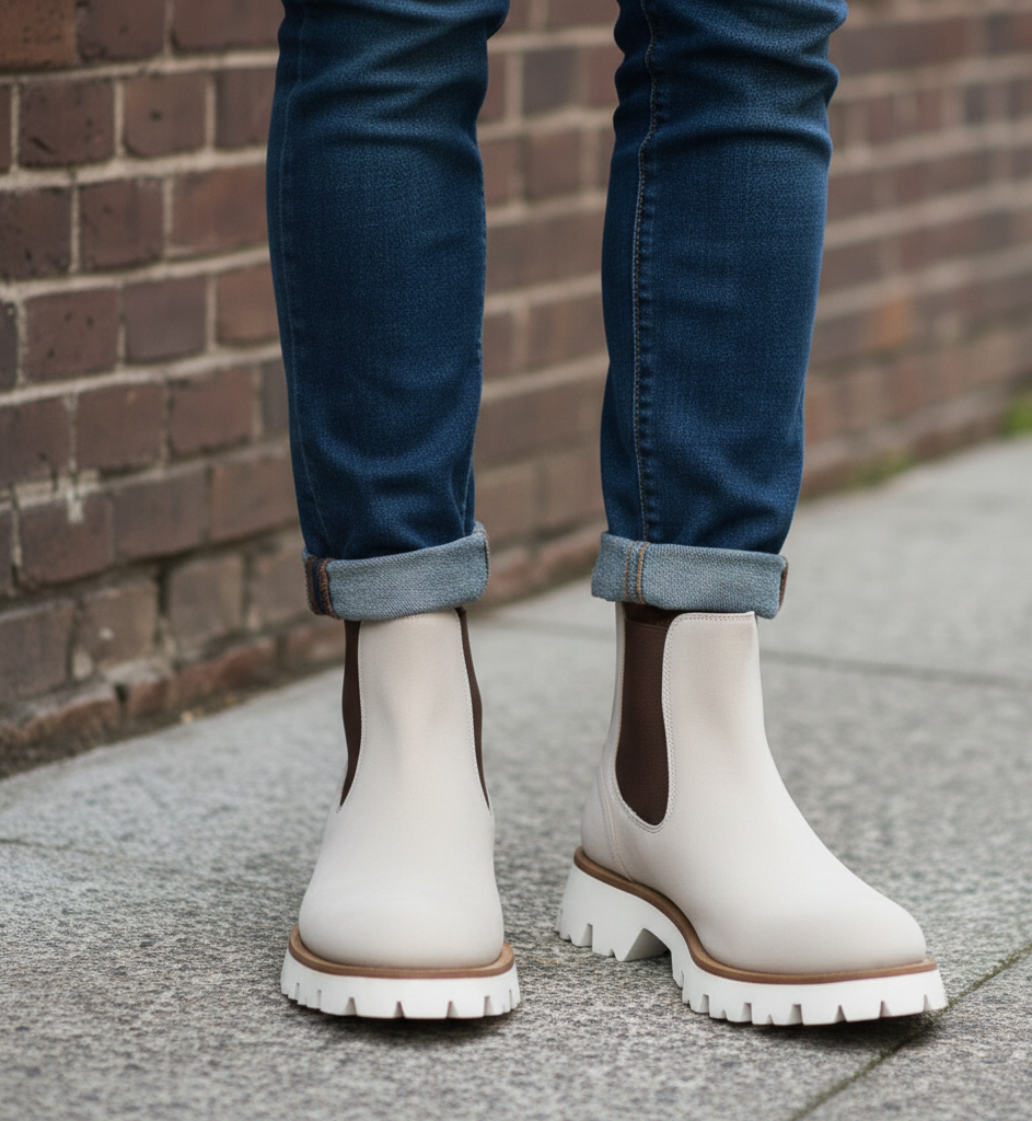 Chunky Suede Chelsea Boots