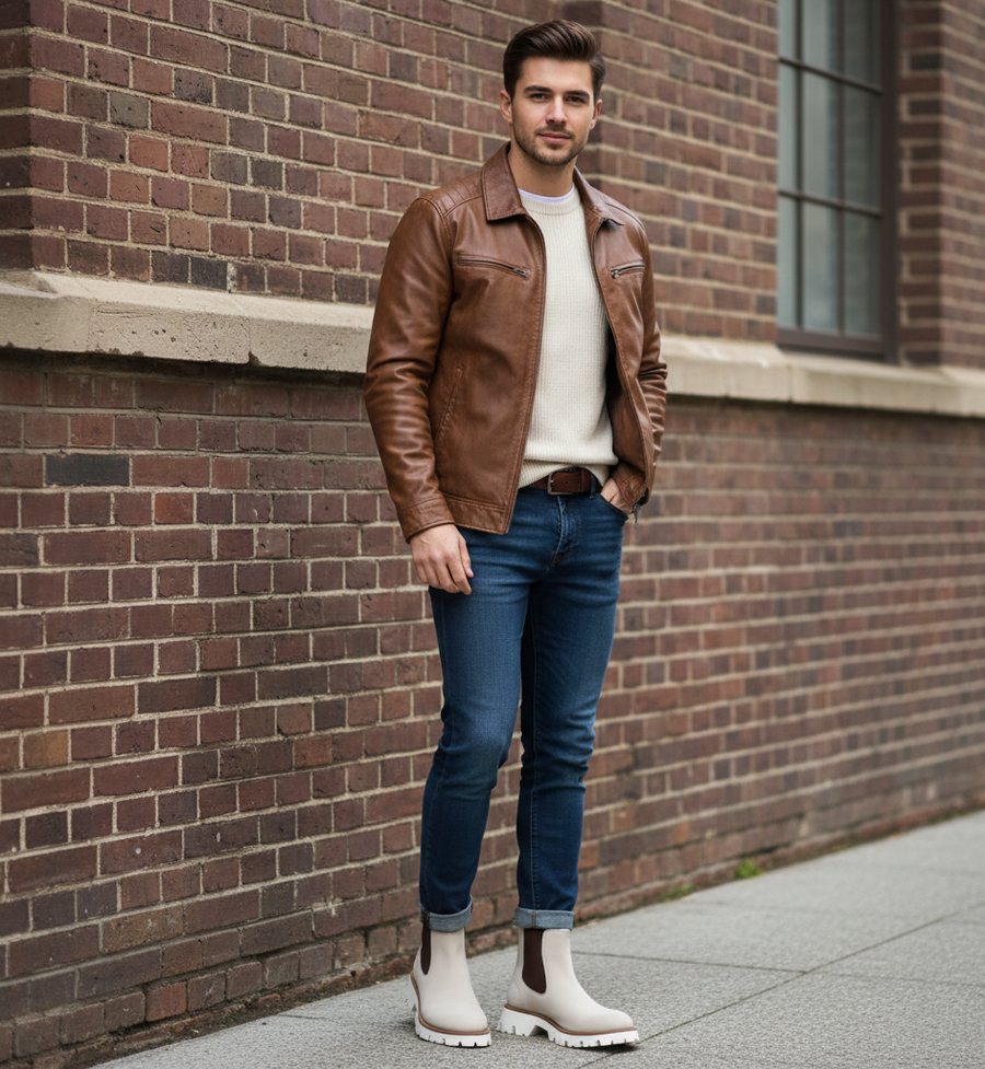 Chunky Suede Chelsea Boots