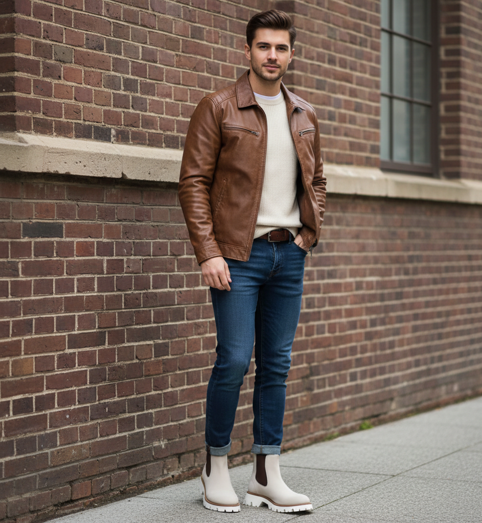 Chunky Suede Chelsea Boots