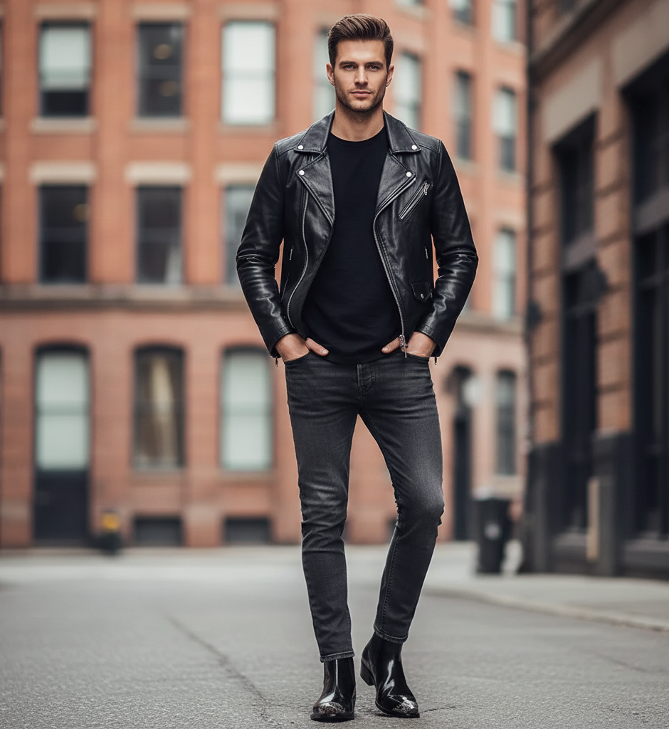 Negra Patent Leather Chelsea Boot with Silver Toe